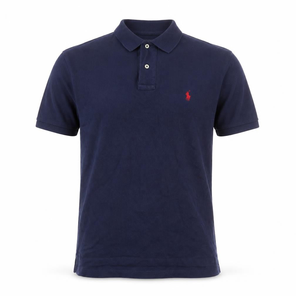 Polo Ralph Lauren Men’s Blue M Slim Fit Embroidered Logo Cotton Polo