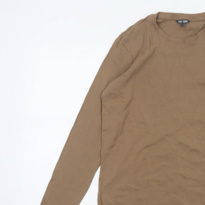 Cotton Traders Men’s Brown L Cotton Crew Neck Long Sleeve Jersey Top