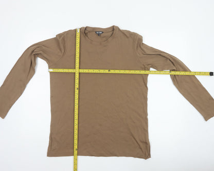 Cotton Traders Men’s Brown L Cotton Crew Neck Long Sleeve Jersey Top