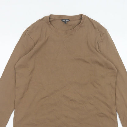 Cotton Traders Men’s Brown L Cotton Crew Neck Long Sleeve Jersey Top