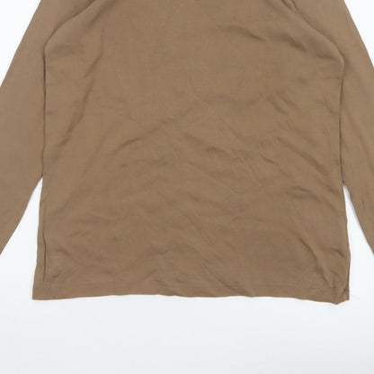 Cotton Traders Men’s Brown L Cotton Crew Neck Long Sleeve Jersey Top