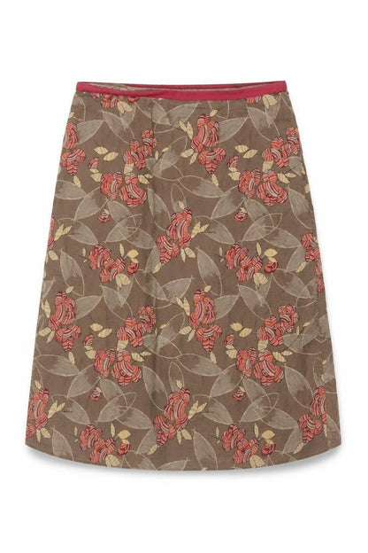 Ann Louise Stokell Women Brown Floral Pencil Skirt UK 12 Knee Length