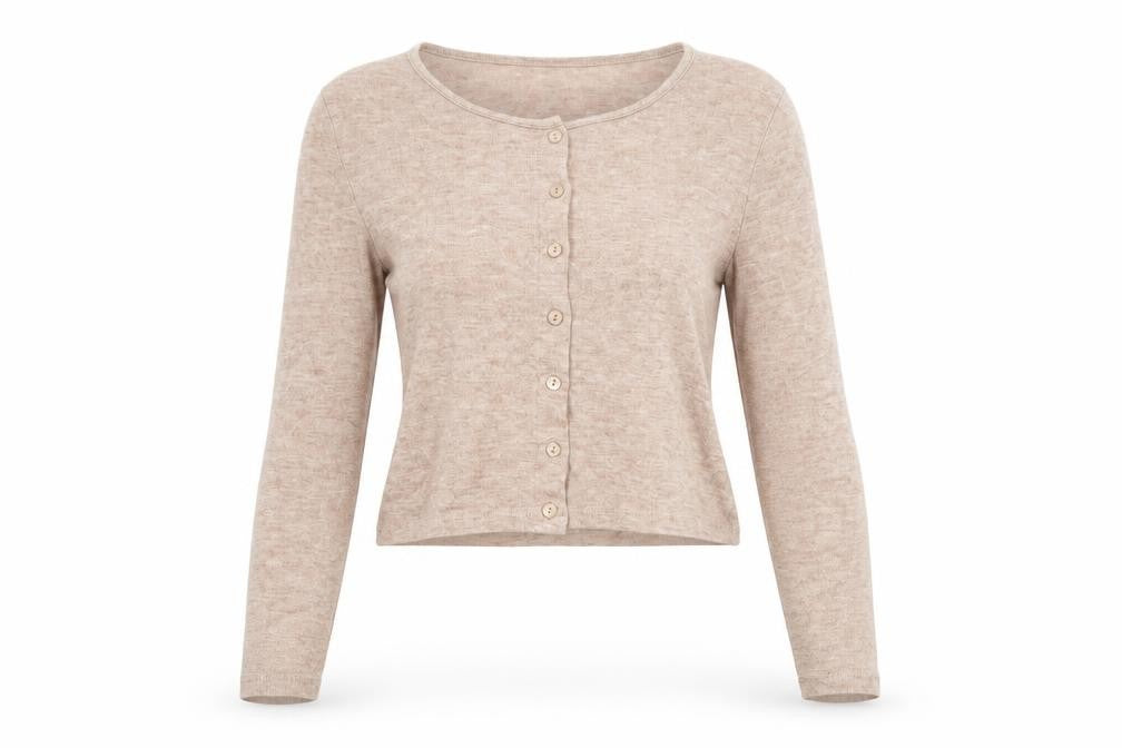 Zara Women Beige S Lightweight Button Front Knit Cardigan