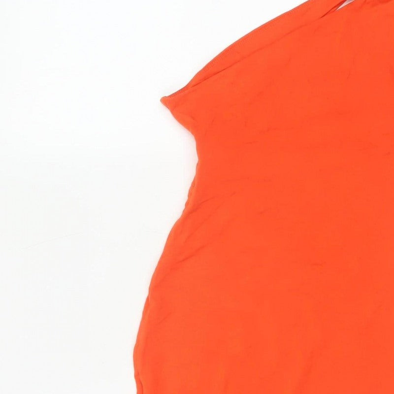 Oh Polly Women Orange UK 8 One Shoulder Bodycon Knee Dress