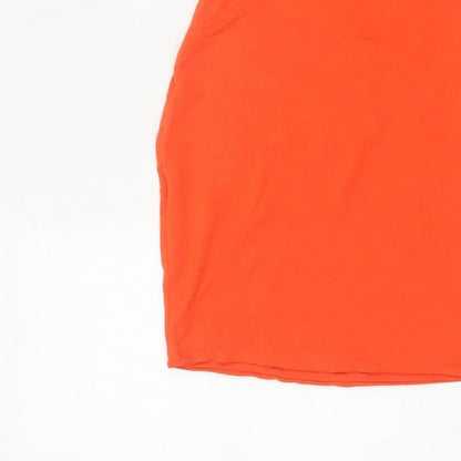 Oh Polly Women Orange UK 8 One Shoulder Bodycon Knee Dress