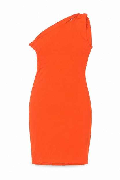 Oh Polly Women Orange UK 8 One Shoulder Bodycon Knee Dress