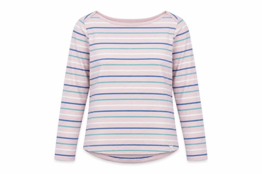 Fat Face Women’s Multicoloured Stripe UK 8 Classic Long Sleeve T-Shirt