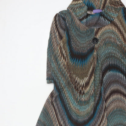 Autonomy Women Multicoloured UK 18 Geometric Jacket Dress 3/4 Sleeve