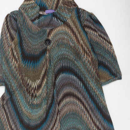 Autonomy Women Multicoloured UK 18 Geometric Jacket Dress 3/4 Sleeve