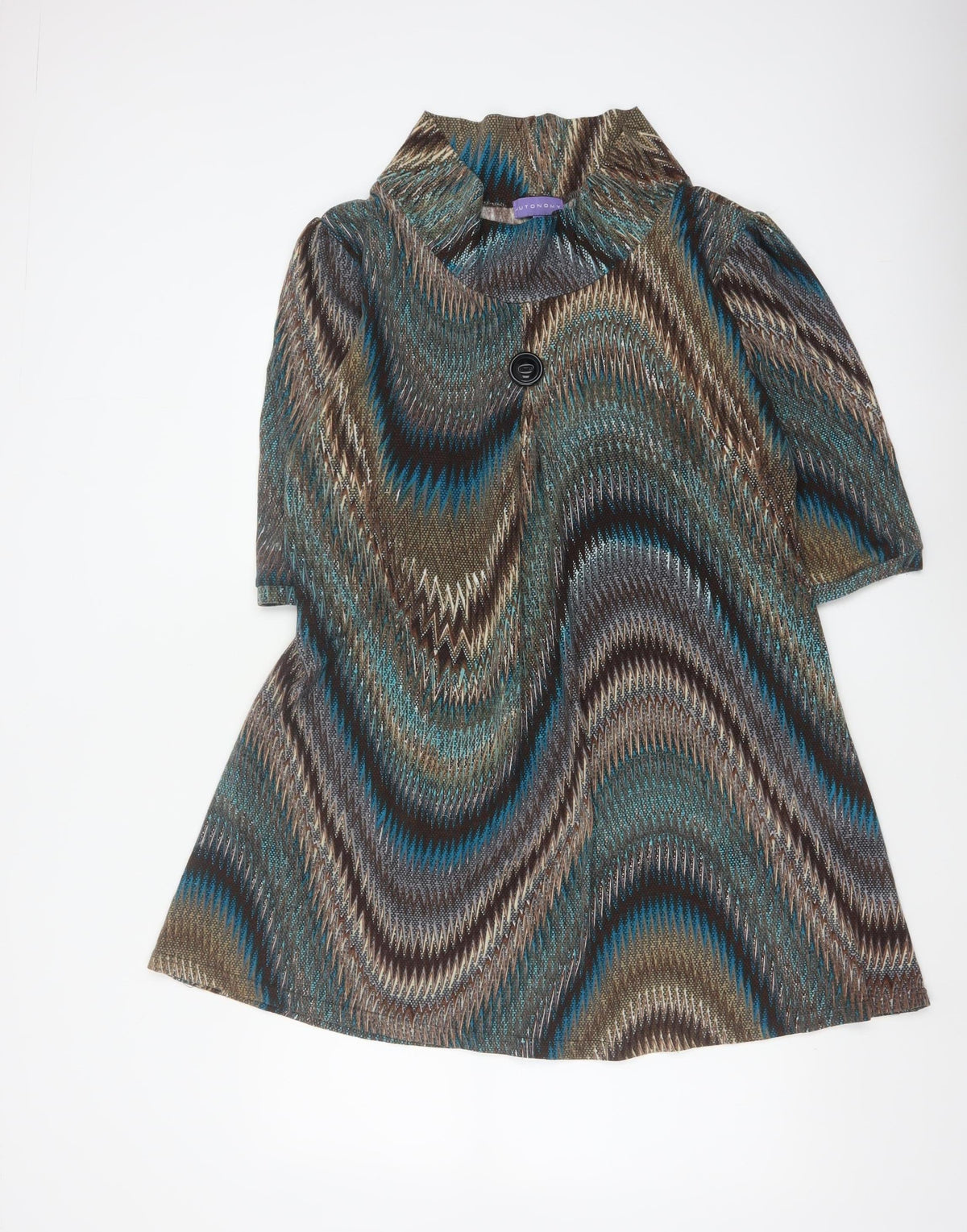 Autonomy Women Multicoloured UK 18 Geometric Jacket Dress 3/4 Sleeve
