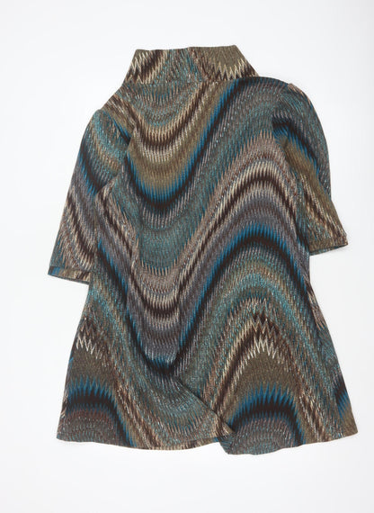 Autonomy Women Multicoloured UK 18 Geometric Jacket Dress 3/4 Sleeve