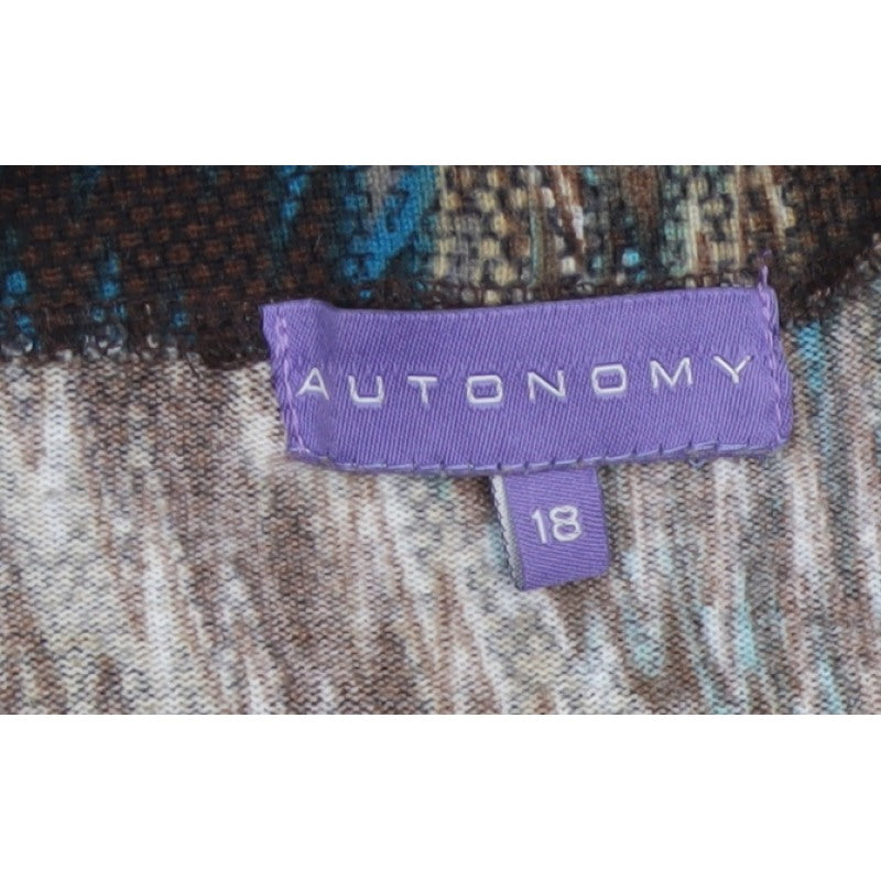 Autonomy Women Multicoloured UK 18 Geometric Jacket Dress 3/4 Sleeve