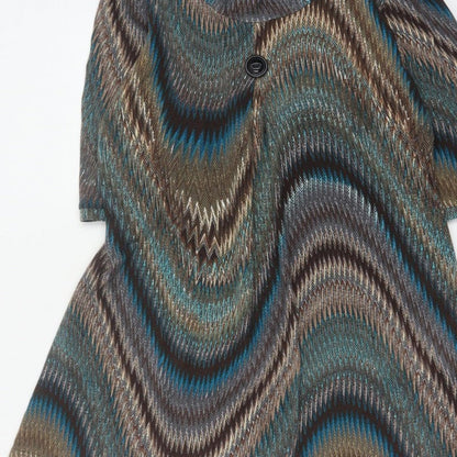 Autonomy Women Multicoloured UK 18 Geometric Jacket Dress 3/4 Sleeve