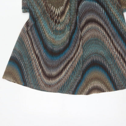 Autonomy Women Multicoloured UK 18 Geometric Jacket Dress 3/4 Sleeve