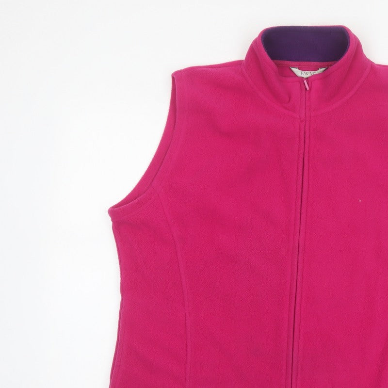 EWM Women Pink Size 22 Fleece Full Zip Sleeveless Waistcoat
