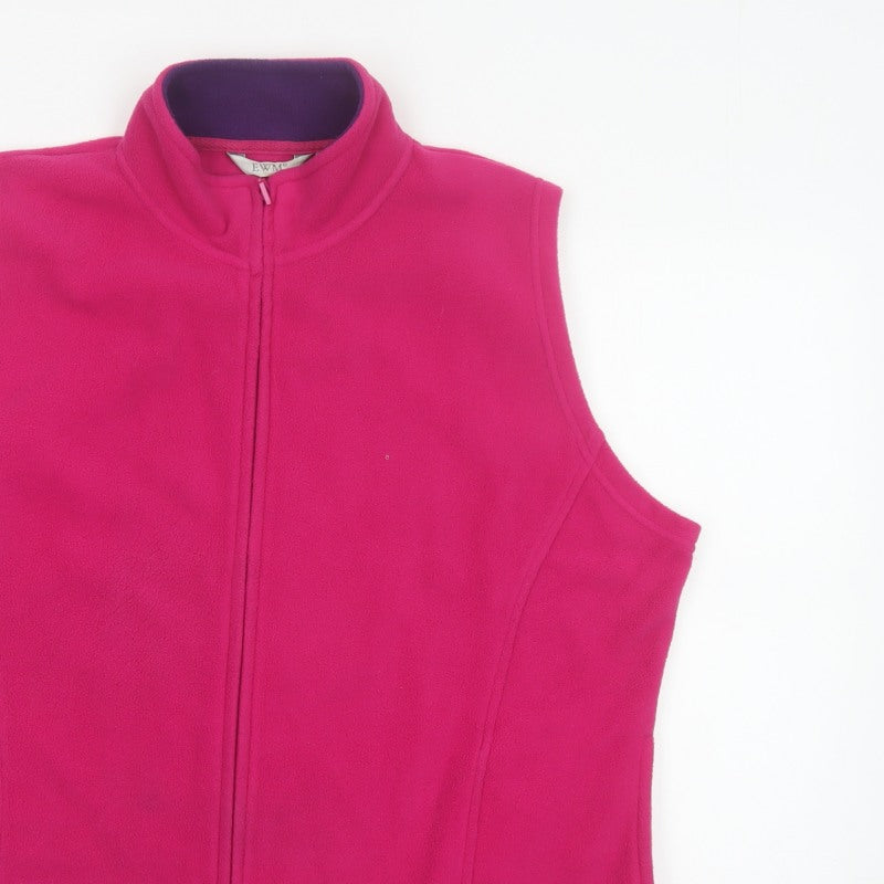 EWM Women Pink Size 22 Fleece Full Zip Sleeveless Waistcoat