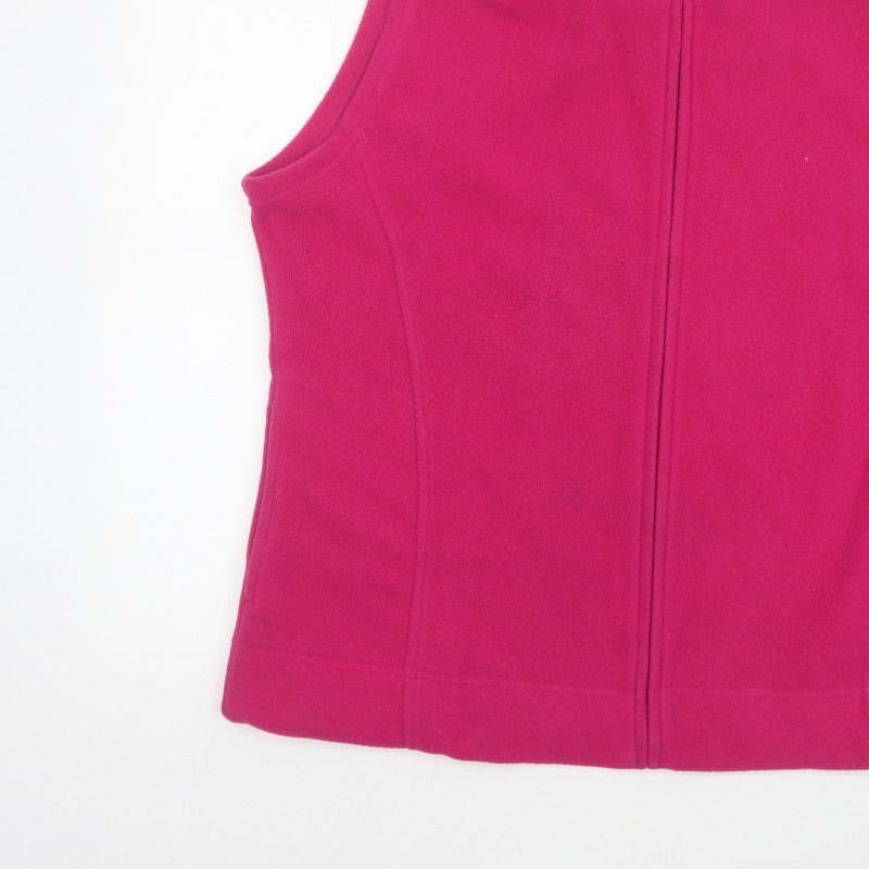 EWM Women Pink Size 22 Fleece Full Zip Sleeveless Waistcoat