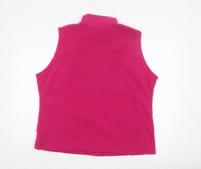 EWM Women Pink Size 22 Fleece Full Zip Sleeveless Waistcoat