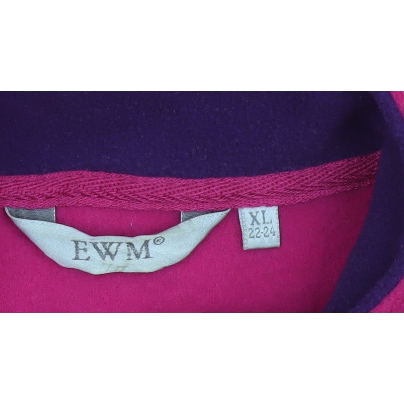 EWM Women Pink Size 22 Fleece Full Zip Sleeveless Waistcoat