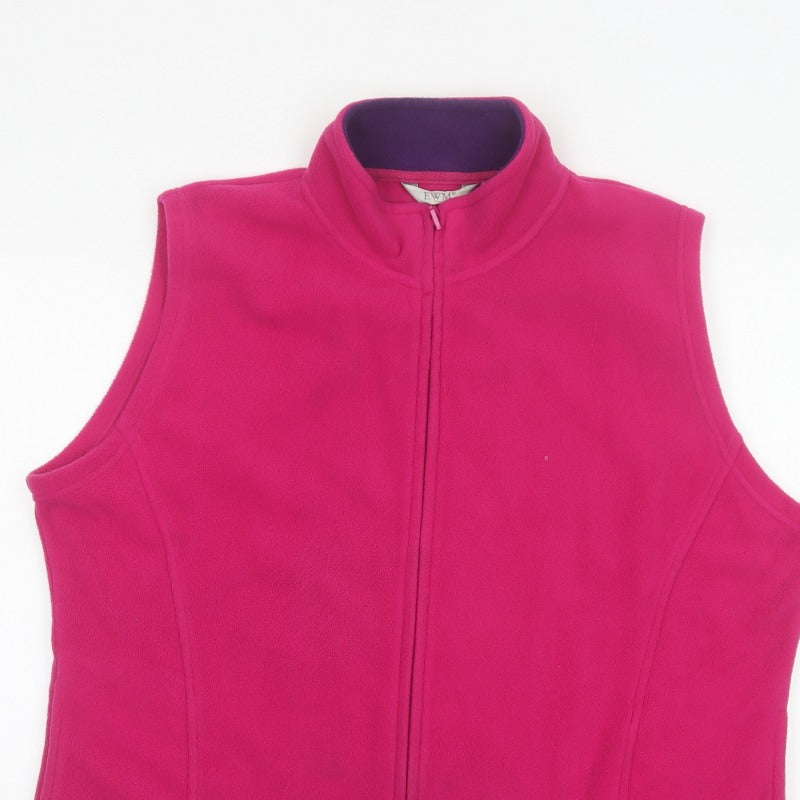EWM Women Pink Size 22 Fleece Full Zip Sleeveless Waistcoat
