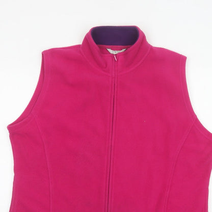 EWM Women Pink Size 22 Fleece Full Zip Sleeveless Waistcoat