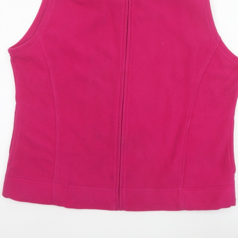 EWM Women Pink Size 22 Fleece Full Zip Sleeveless Waistcoat