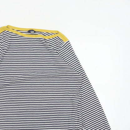 Joules Women Multicoloured UK 16 Striped Boat Neck Long Sleeve Jersey Top