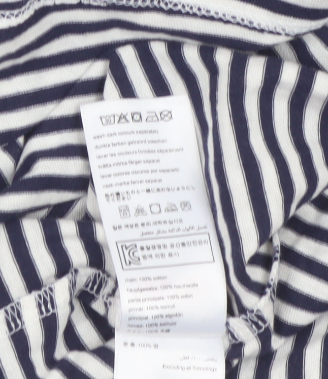Joules Women Multicoloured UK 16 Striped Boat Neck Long Sleeve Jersey Top