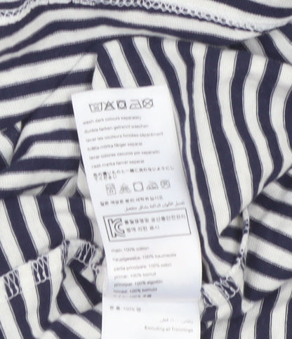 Joules Women Multicoloured UK 16 Striped Boat Neck Long Sleeve Jersey Top