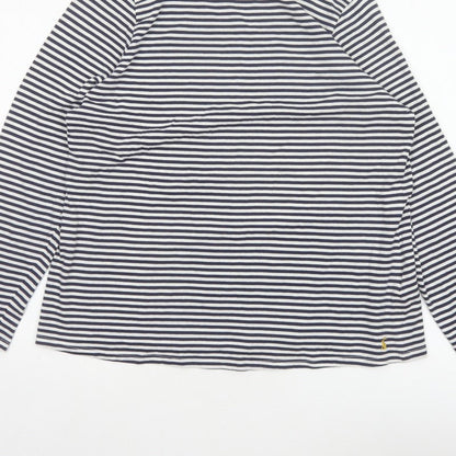 Joules Women Multicoloured UK 16 Striped Boat Neck Long Sleeve Jersey Top