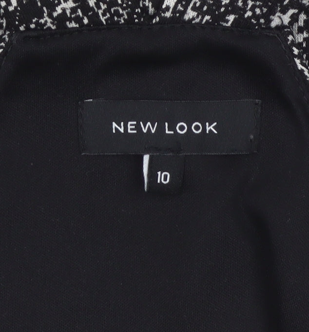 New Look Women Black Check Pinafore Dress Size 10 Short Lined
