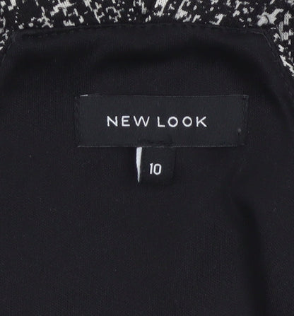 New Look Women Black Check Pinafore Dress Size 10 Short Lined