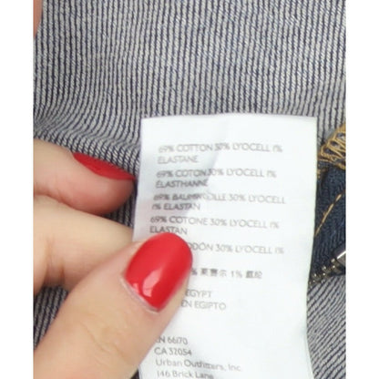 We The Free Women Blue UK 10 Denim Mini Pencil Skirt Zip Slit