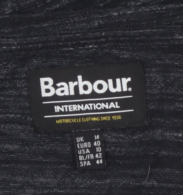 Barbour Women’s Black UK 14 Basic Gold Logo Jersey T-Shirt