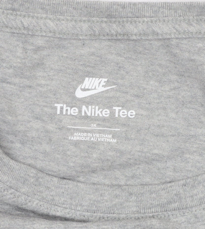 Nike Women Grey 3XL Long Sleeve Logo Crew Neck Basic T-Shirt