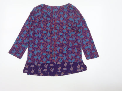 White Stuff Women’s Multicoloured Size 10 Floral Viscose Tunic Blouse