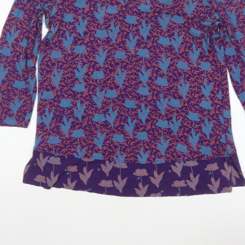White Stuff Women’s Multicoloured Size 10 Floral Viscose Tunic Blouse
