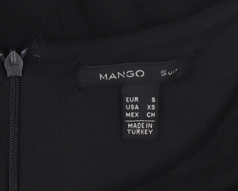 Mango Women Black S Sheath Knee Length Sleeveless Formal Dress