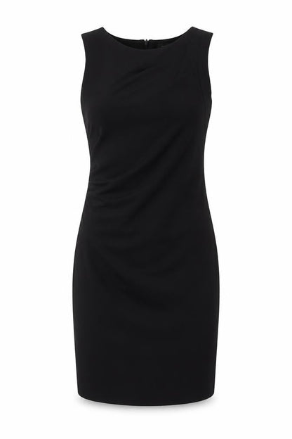 Mango Women Black S Sheath Knee Length Sleeveless Formal Dress