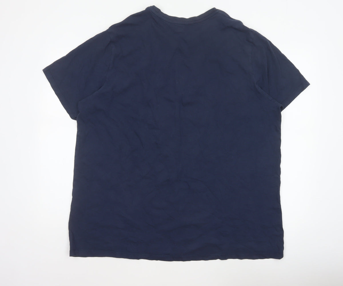 Levi's Men Blue 2XL Logo Graphic Print Crew Neck T-Shirt