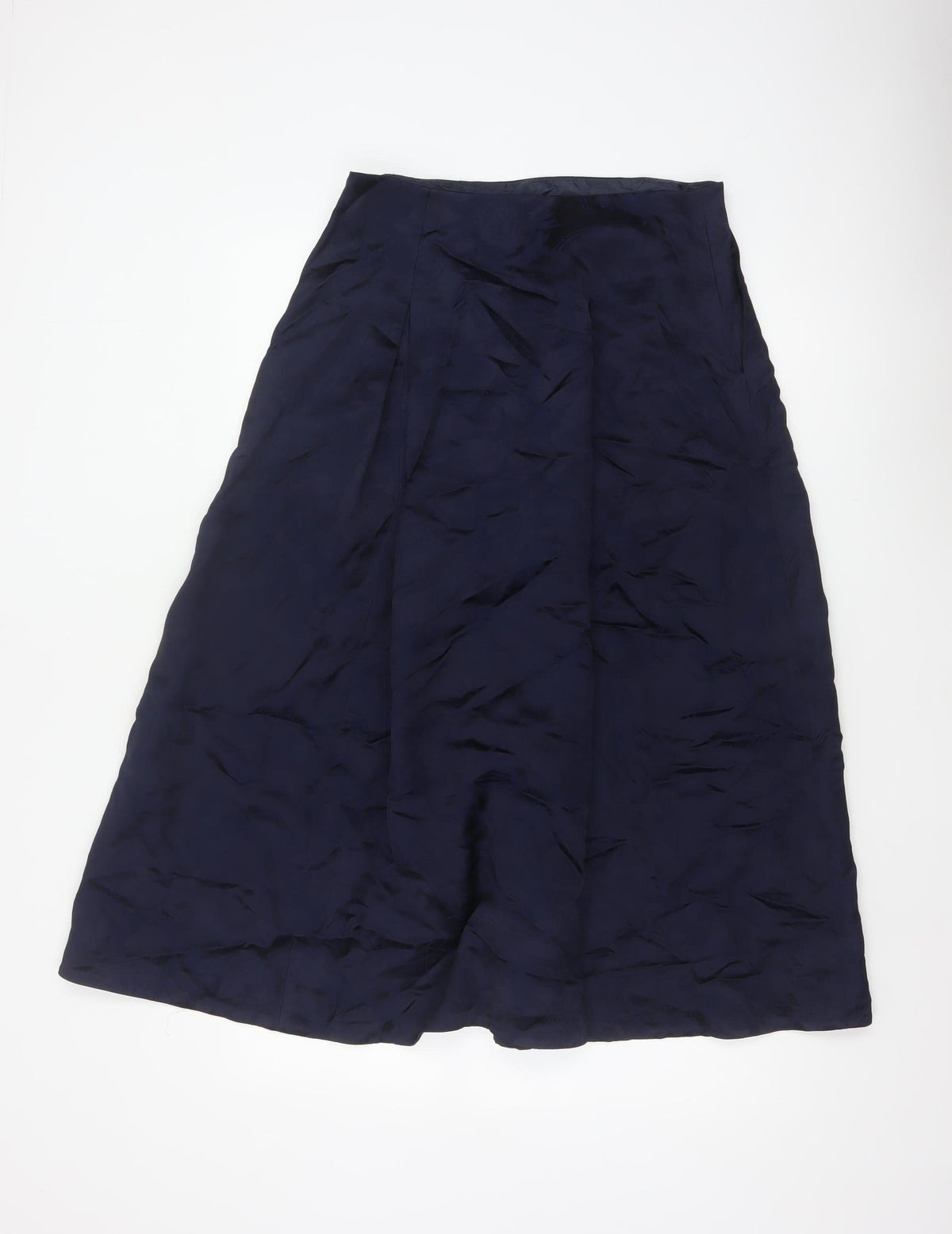 Jaeger Women’s Blue UK 12 A-Line Lined Viscose Midi Skirt