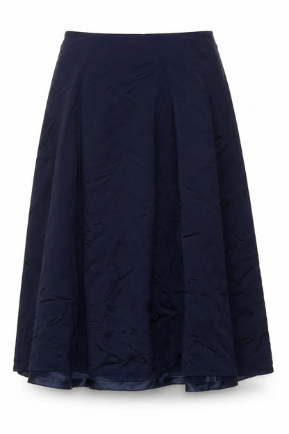 Jaeger Women’s Blue UK 12 A-Line Lined Viscose Midi Skirt