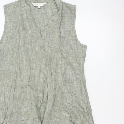 Apricot Women’s Green UK 12 Fit & Flare Sleeveless V-Neck Pocket Dress