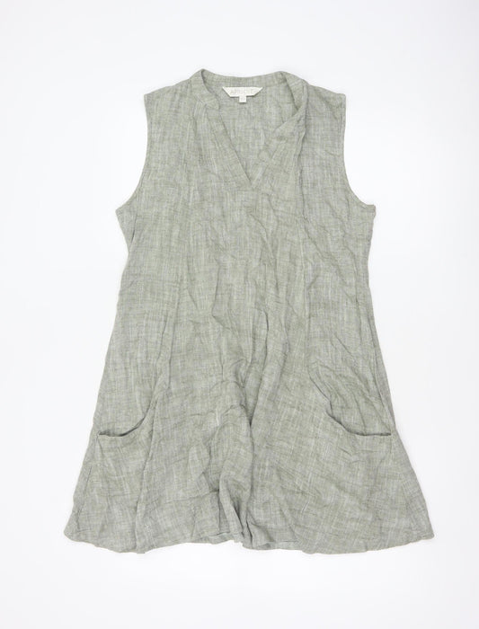 Apricot Women’s Green UK 12 Fit & Flare Sleeveless V-Neck Pocket Dress