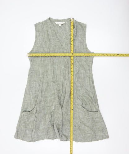 Apricot Women’s Green UK 12 Fit & Flare Sleeveless V-Neck Pocket Dress