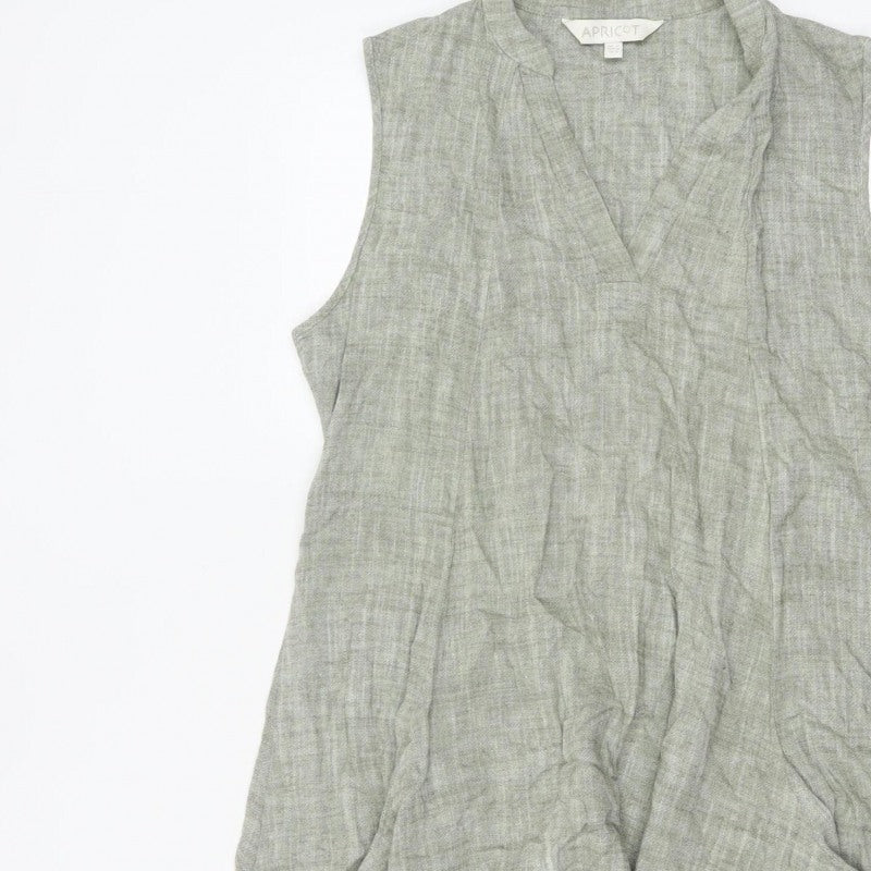 Apricot Women’s Green UK 12 Fit & Flare Sleeveless V-Neck Pocket Dress
