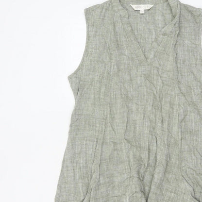 Apricot Women’s Green UK 12 Fit & Flare Sleeveless V-Neck Pocket Dress