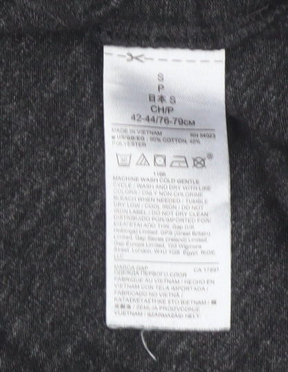 GAP Men’s Grey Size S Long Sleeve Cotton Blend Henley Button Top