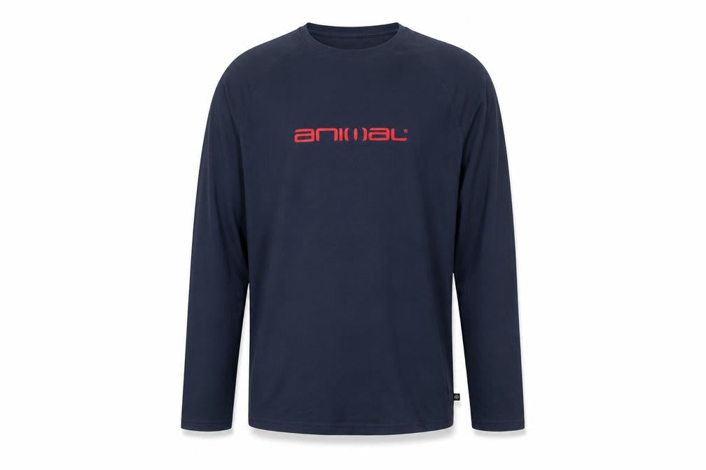 Animal Men's Blue 2XL Long Sleeve Graphic Logo Crew Neck T-Shirt