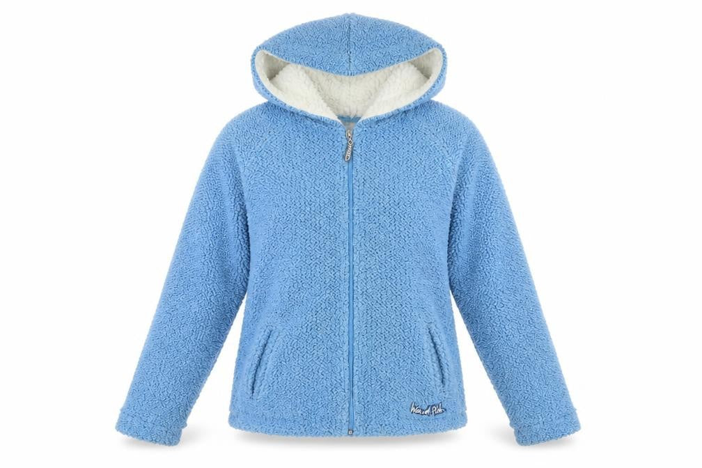 Weird Fish Women Blue M Hooded Fleece Full Zip Jacket